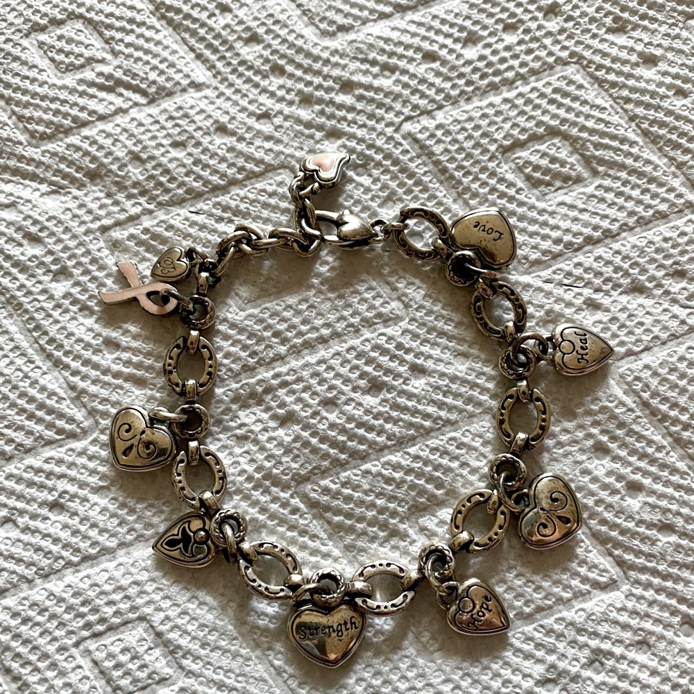 Brighton-Breast Cancer Awareness Charm Bracelet